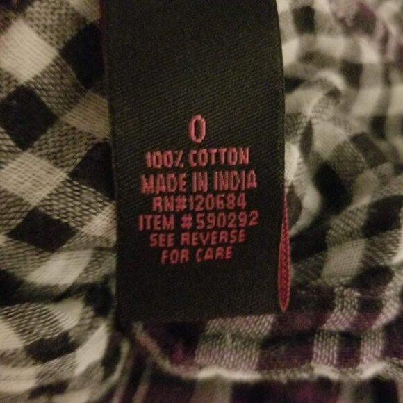 Torrid Plaid Button Up 3/4 Sleeve Tie Belt Top 0X - Picture 5 of 6